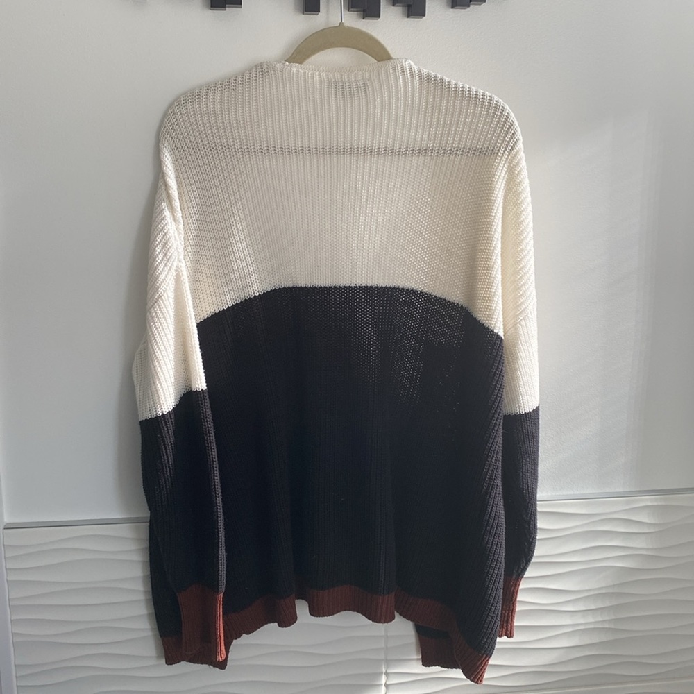 KAFFE Open Front Colour Block Knit Cardigan - Picture 5 of 7